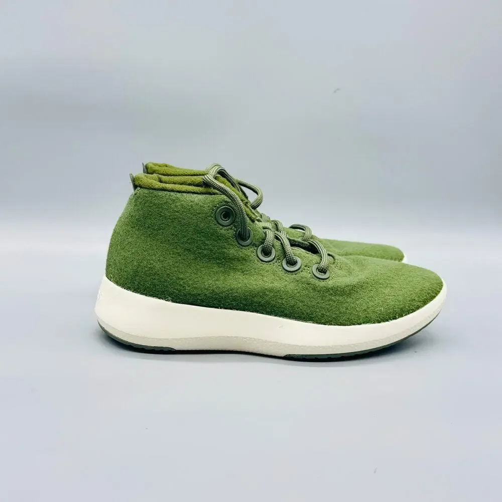 Allbirds Shoes Women 7 Green Wool Runner Mizzle Mid Top Lace Up Sneakers Comfort